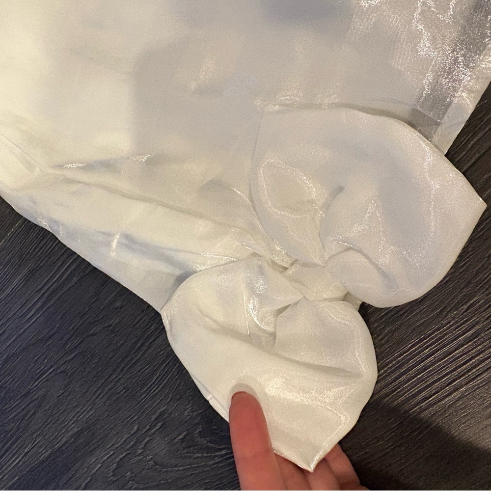 12th Tribe Molly Bridal Set Bows Shiny Sheer Small NWT - Picture 5 of 11